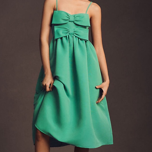 sachin & babi sloane taffeta double bow pleated midi dress Sachin & Babi Sloane Taffeta Double-Bow Pleated Midi Dress